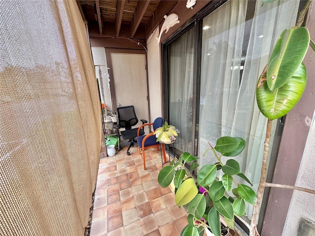 balcony featuring a patio area