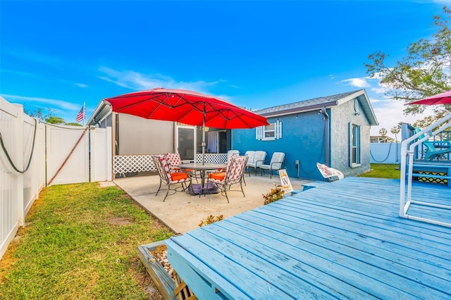 exterior space with a wooden deck