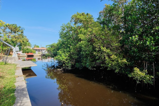 exterior space with a dock