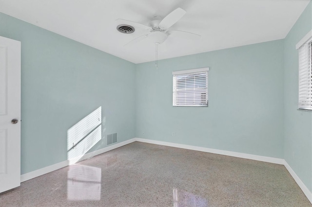 unfurnished room featuring ceiling fan