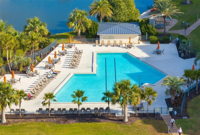 view of pool with a patio area