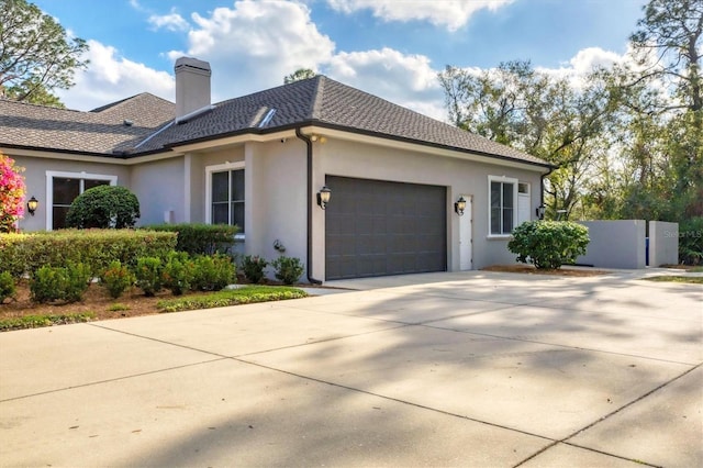 view of home's exterior with a garage