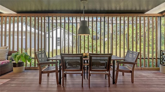 view of sunroom