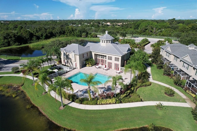 7664 Plantation Cir, Bradenton, FL 34201 - bird's eye view with a water view