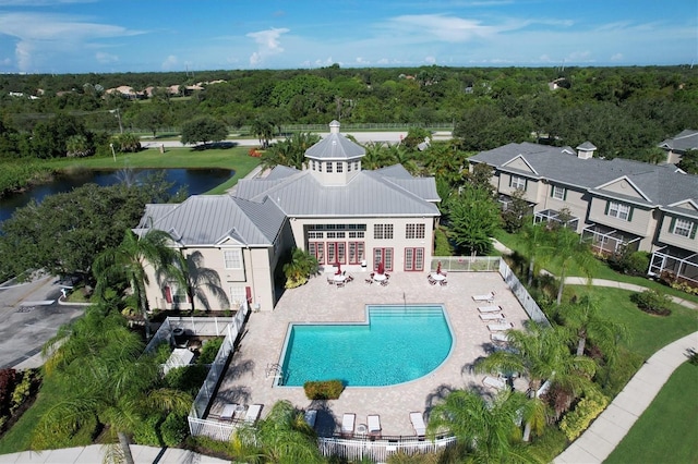 7664 Plantation Cir, Bradenton, FL 34201 - drone / aerial view with a water view
