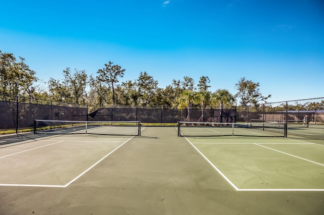 view of sport court