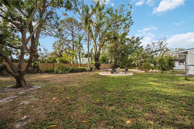 view of yard featuring a patio