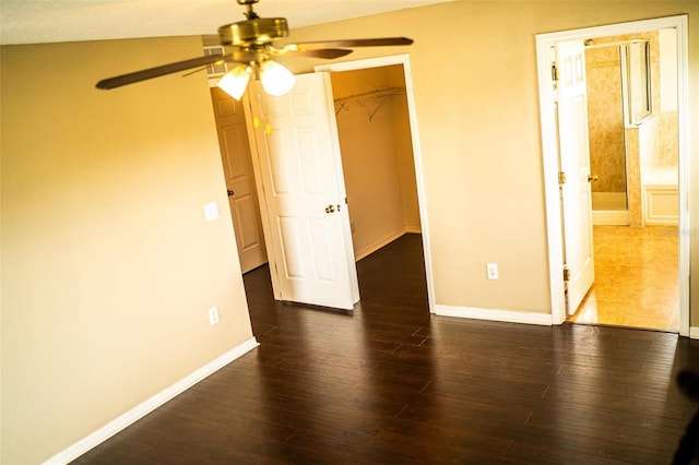 731 Cristelle Jean Dr, Ruskin, FL 33570 - spare room with wood finished floors, baseboards, and ceiling fan