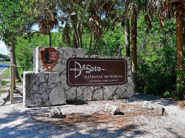 view of community sign