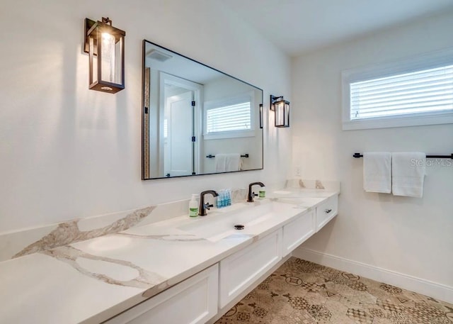 bathroom with vanity