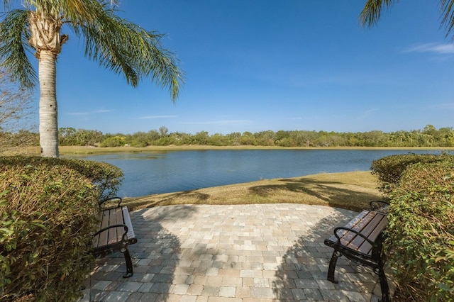 view of water feature