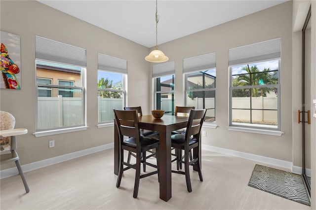 view of dining room