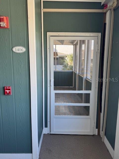 view of doorway to property