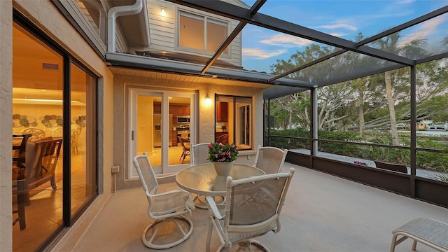 view of sunroom / solarium