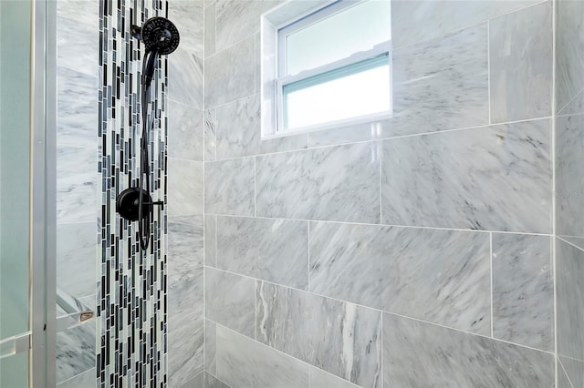 details with tiled shower