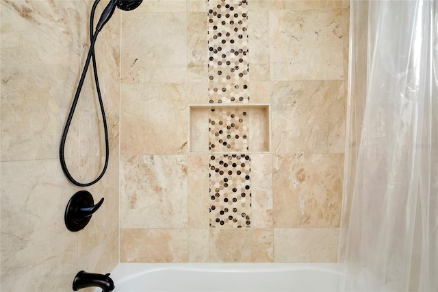 room details with shower / bath combo