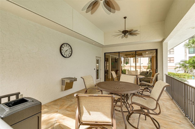 view of patio / terrace with ceiling fan