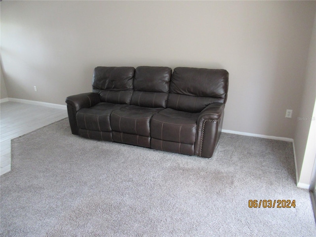 living room featuring light wood-type flooring