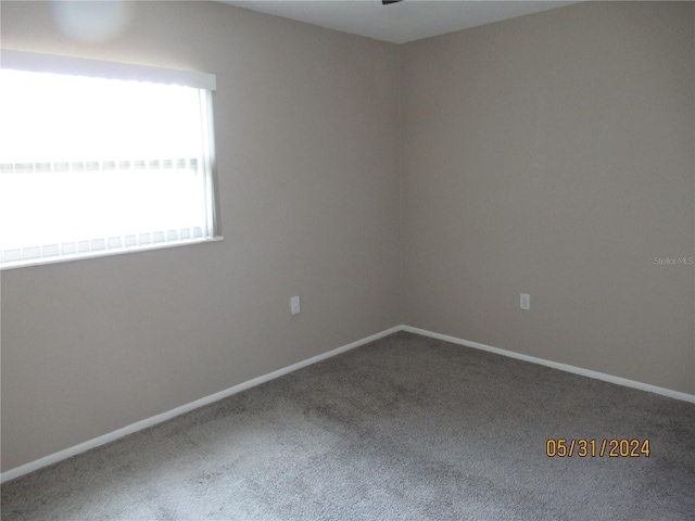 unfurnished room with carpet flooring