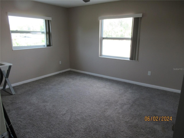 view of carpeted empty room