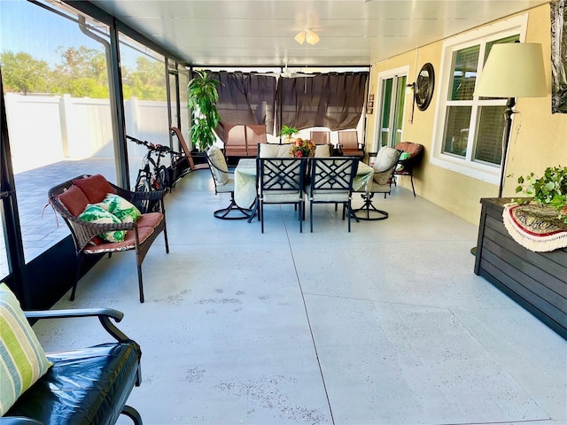 view of sunroom / solarium