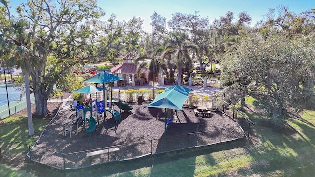 view of play area