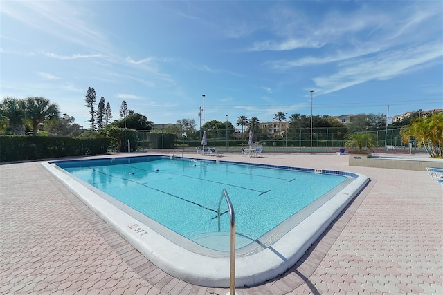 view of pool featuring a patio area