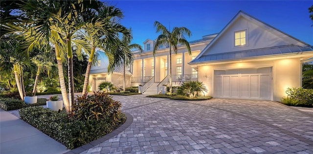 view of front of house featuring a garage