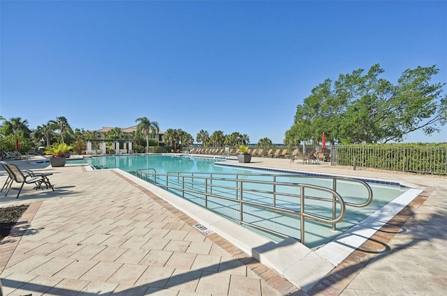 view of pool with a patio area