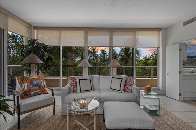 sunroom with plenty of natural light