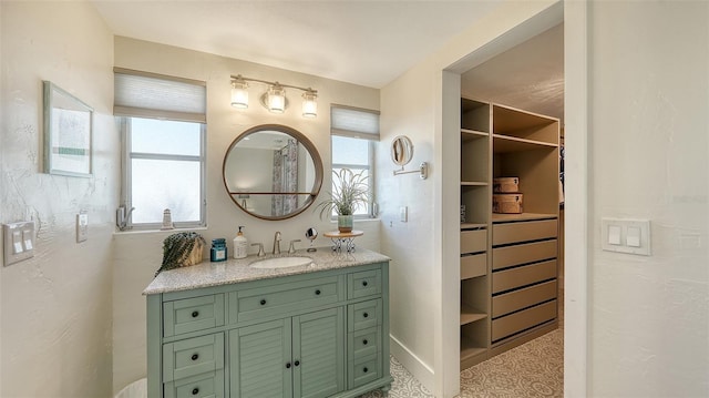 bathroom featuring vanity