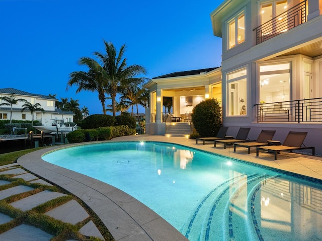 view of pool with a patio area