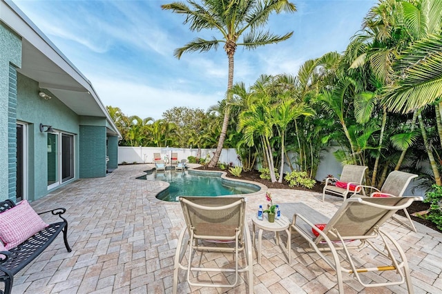 view of pool with a patio