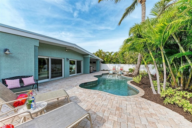 view of pool with a patio area