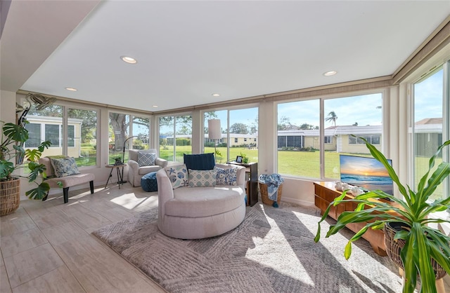 view of sunroom