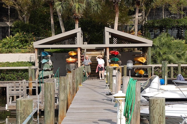 view of dock area