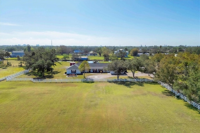 bird's eye view featuring a rural view