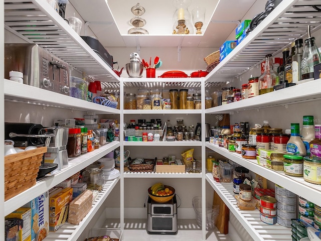 view of pantry