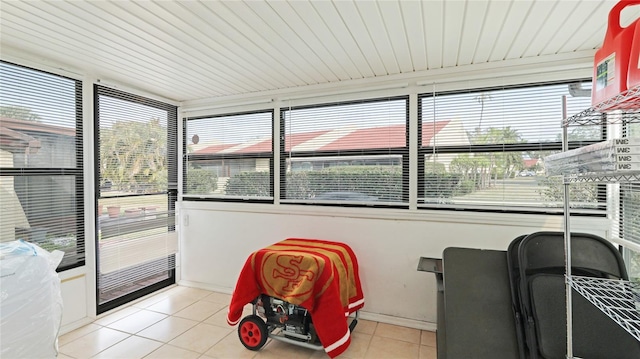 view of sunroom