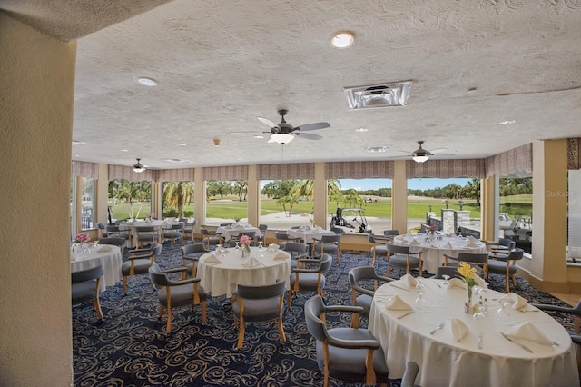 view of patio with ceiling fan