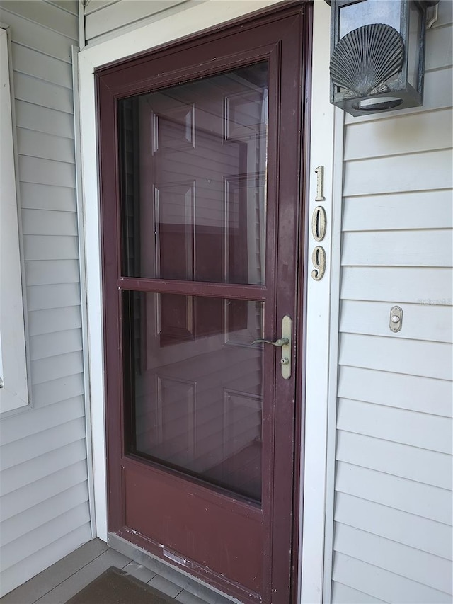 view of doorway to property