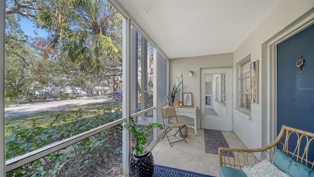 view of sunroom