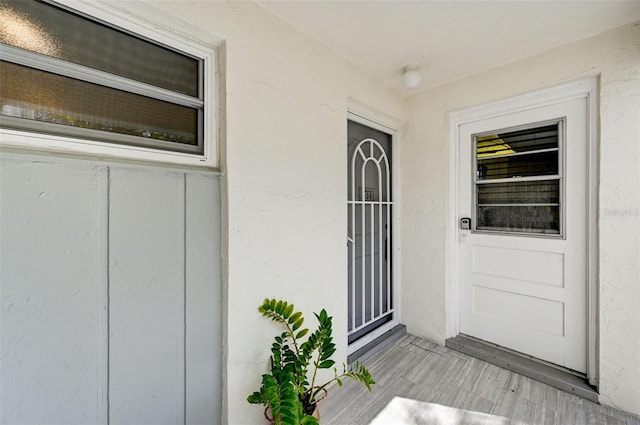 view of doorway to property