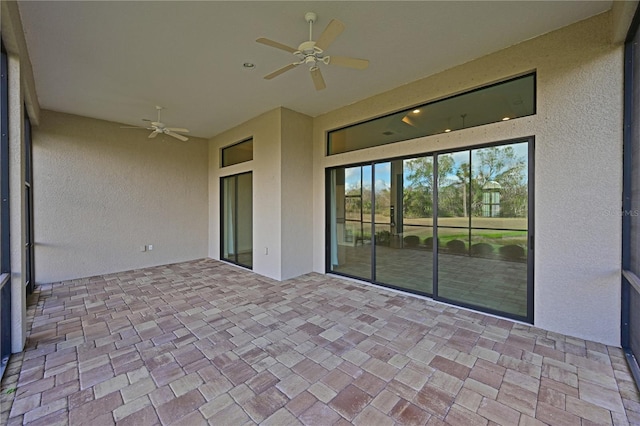 view of patio / terrace with ceiling fan