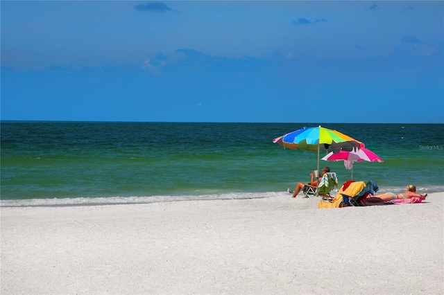 water view featuring a beach view