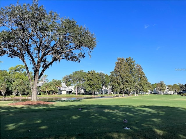 view of home's community featuring a lawn