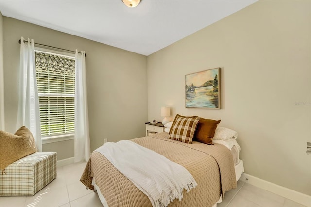 view of tiled bedroom