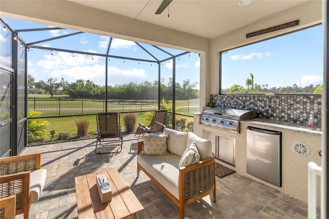 view of sunroom