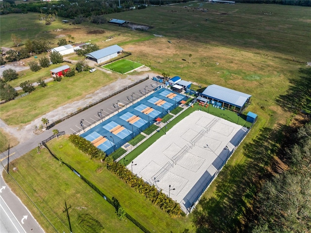 bird's eye view with a rural view