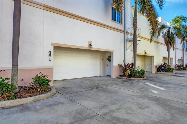 view of home's exterior with a garage